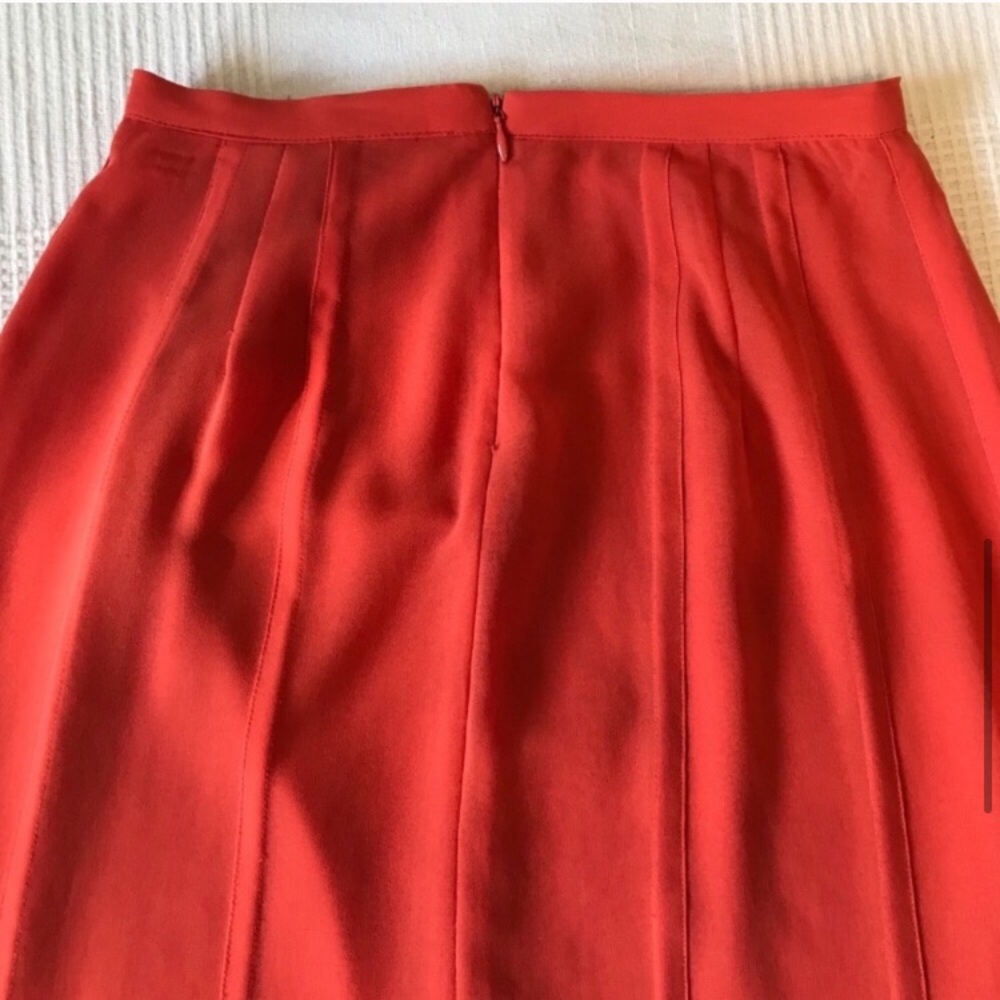 Statement High Waist Maxi Skirt Coral Red - Picture 6 of 8